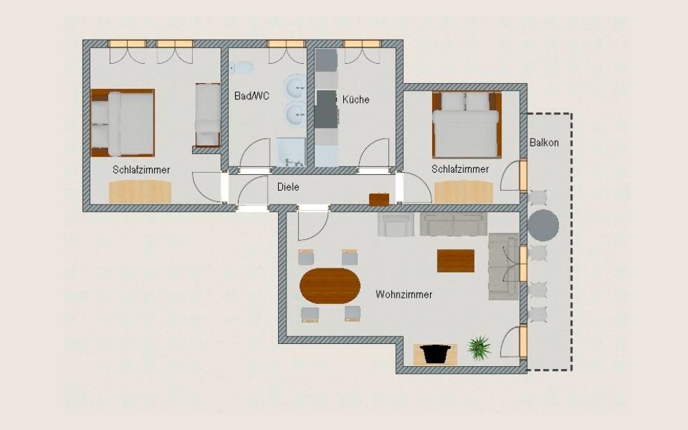 Grundriss der Ferienwohnung 5