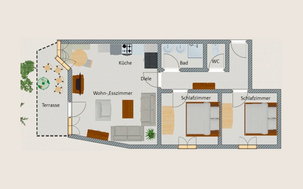 Grundriss der Ferienwohnung 8