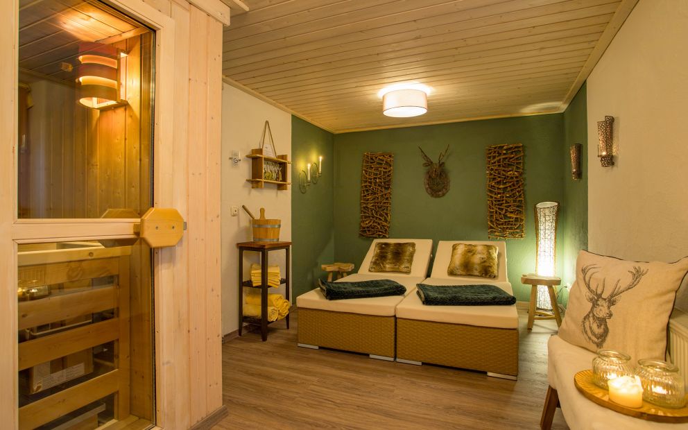 Sauna im Ferienhaus Haußmann